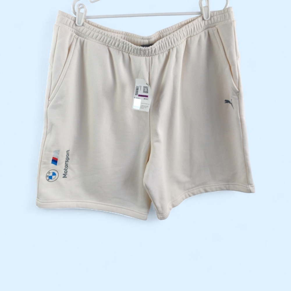 Puma Men's Light Beige Athletic Shorts (Bin-B)